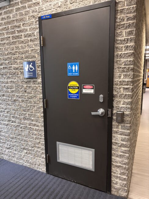 Accessible, All-gender washroom entrance