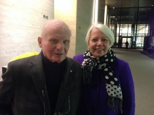 RULA Chief Librarian Madeleine Lefebvre and former Premier Bill Davis