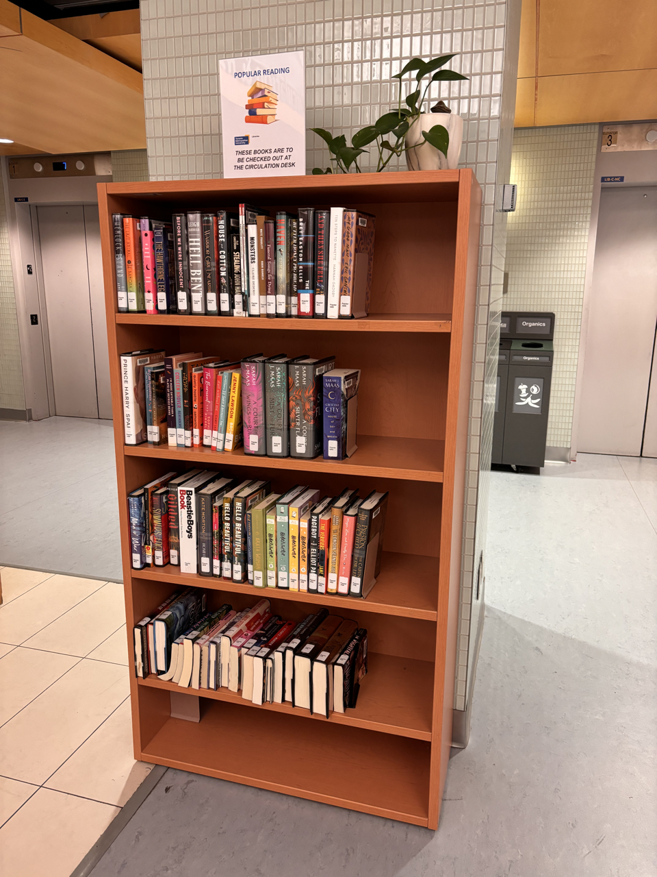 Popular Reading Collection Library Sign 2nd Floor – Toronto Metropolitan University Libraries